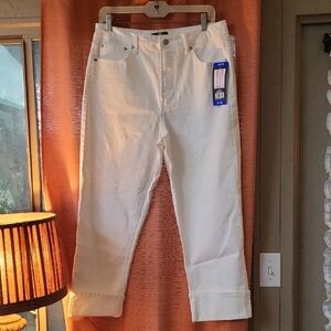FRYE Women's White Relaxed Fit Denim Jeans